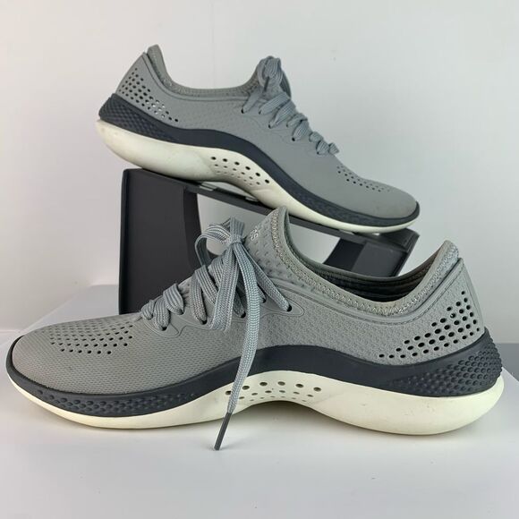 Crocs Men's Gray LiteRide 360 Pacer Lace Up Sneaker Size 8 - Picture 2 of 8